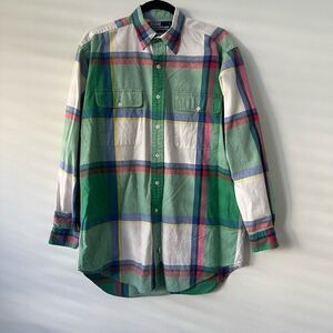 Polo Ralph Lauren Men's Multicolor Plaid Button-Up Long-Sleeve Shirt Size Small